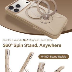 Torras Ostand Q3 Silicone, dessert gold - Apple iPhone 17 Pro - Image 5