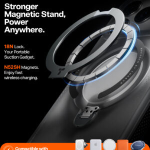 Torras Ostand Q3 Air, shadow juodos spalvos - Apple iPhone 17 Pro - Image 8