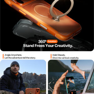 Torras Ostand Q3 Air, shadow juodos spalvos - Apple iPhone 17 Pro Max - Image 7