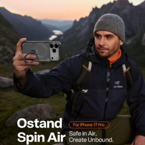 Torras Ostand Q3 Air, shadow juodos spalvos - Apple iPhone 17 Pro Max - Image 9