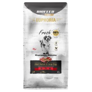 BIOFEED Euphoria Fresh Adult Medium & Large Pork with beef - sausas maistas šunims - 12kg