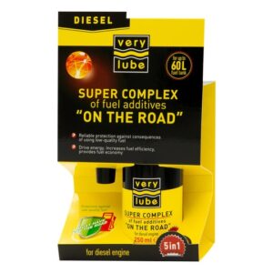 XADO Verylube On The Road Inovatyvi priemonė absoliučiai kuro sistemos apsaugai, kai pilamas negarantuotos kokybės kuras dyzeliniams varikliams, 250ml