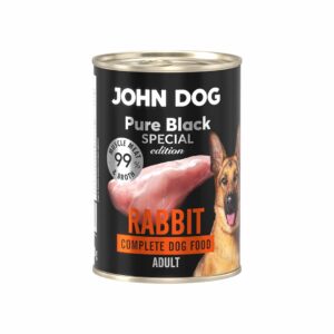 JOHN DOG Pure Black Special Edition Rabbit - drėgnas ėdalas šunims - 400g