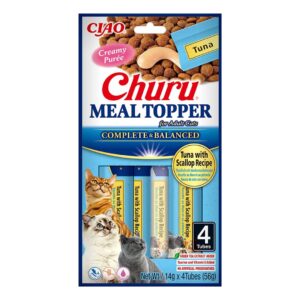 INABA Churu Meal Topper Tuna with scallop - skanėstas katėms - 4 x 14g