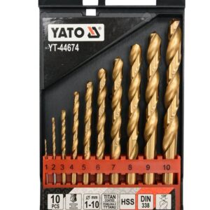 YATO METALO GRĄŽTŲ RINKINYS HSS-TiN 10vnt. 1-10mm...