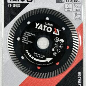 YATO DEIMANTINIS DISKAS 125 TURBO AKMENS MASĖS PLYTELĖMS 59982