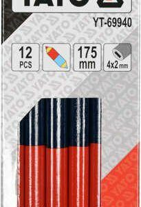YATO TECHNINIS PIEŠTUKAS RAUDONAS MĖLYNAS /12vnt.