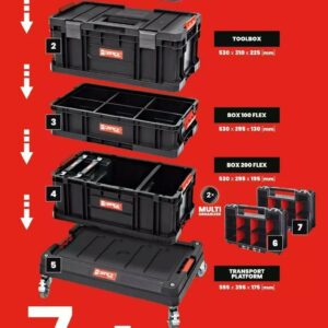 QBRICK SYSTEM TWO RINKINYS 7 viename 595 x 395 x 825