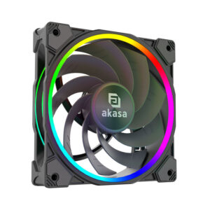Akasa SOHO AR12 Reverse PWM Fan, RGB - 120 mm, black - Image 2