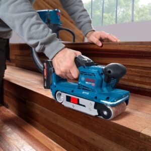 Akumuliatorinis juostinis šlifuoklis BOSCH GBS 18V-75 Solo - Image 3