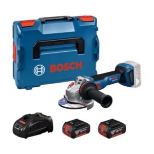 Akumuliatorinis kampinis šlifuoklis BOSCH GWS 18V-11 su priedais