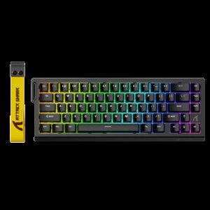 ATTACK SHARK X68 HE Žaidimų Klaviatūra | Black, Magnetic Switch