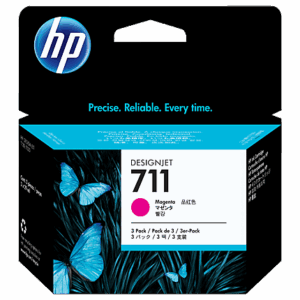 HP CZ135A rašalo kasetė No. 711, magenta, 3 pack