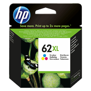 HP 62XL ink cartridge, tricolor