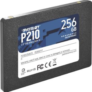 SSD|PATRIOT|P210|256GB|Write speed 400 MBytes/sec|Read speed 500 MBytes/sec|2,5"|TBW 120 TB|P210S256G25
