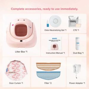 CATLINK BayMax Scooper SE PINK savaime išsivalantis automatinis išmanus kačių tualetas su APP - Image 4