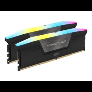 Corsair VENGEANCE RGB 32GB (2x16GB) DDR5 RAM Atmintis | Black, 6000 MT/s, CL38
