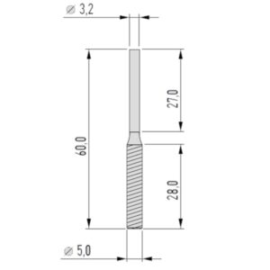 Deimantinė šlifavimo freza PROXXON Ø5mm, 2vnt. - Image 2