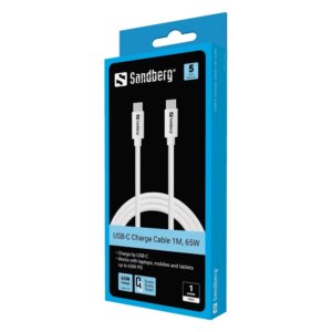 SANDBERG USB-C Charge Cable 1M 65W USB-C Kabelis