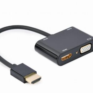 I/O ADAPTER HDMI TO HDMI/VGA/A-HDMIM-HDMIFVGAF-01 GEMBIRD