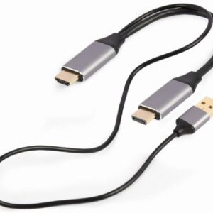 I/O ADAPTER HDMI TO DP/BLACK A-HDMIM-DPM-01 GEMBIRD