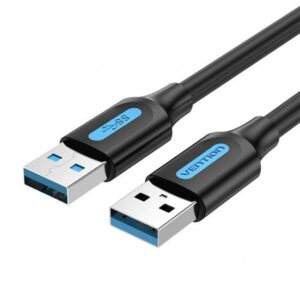 CABLE USB3.0 MALE TO MALE/2M BLACK CONBH VENTION
