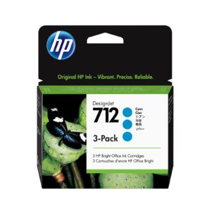 HP 3ED77A ink cartridge No. 712, cyan, 3 pack - Image 1