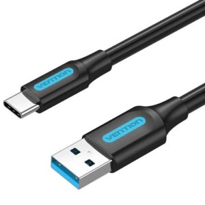 CABLE USB3.0 TO USB-C MALE/2M BLACK COZBH VENTION