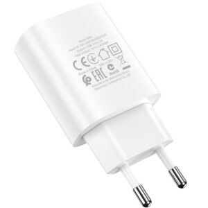 Borofone Wall charger BN1 Innovative - USB - 2,1A with USB to MicroUSB white - Image 3