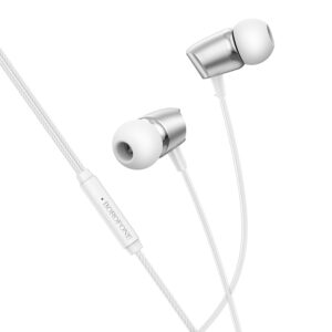 Borofone Earphones BM66 New Sound with microphone silver - Image 2