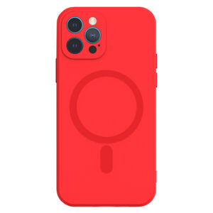 TEL PROTECT MagSilicone Dėklas skirtas Apple iPhone 12 Red - Image 2