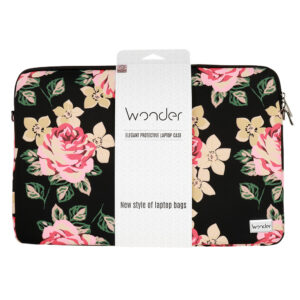 Wonder Sleeve Laptop 13-14 inches black and roses - Image 7