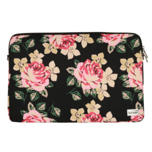 Wonder Sleeve Laptop 15-16 inches black and roses - Image 2