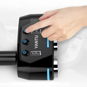 Car Cigarette Lighter Socket Splitter B39 Type B - 2 sockets + 2xUSB - 2,1A 100W with display - Image 4