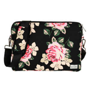Wonder Sleeve Laptop 15-16 inches black and roses - Image 5