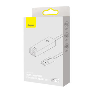 Baseus Adapter Lite Series - USB to RJ45 - 1000 Mbps (WKQX000102) white - Image 7