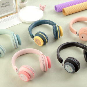 GJBY headphones - BLUETOOTH CA-030 Dinosaur oranžinės spalvos - Image 4