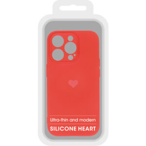 Vennus Silicone Heart Dėklas skirtas Apple iPhone 13 Pro design 1 red - Image 6