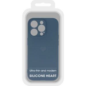 Vennus Silicone Heart Dėklas skirtas Apple iPhone 14 Pro Max design 1 navy - Image 6