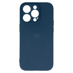 Vennus Silicone Heart Dėklas skirtas Apple iPhone 14 Pro design 1 navy - Image 4