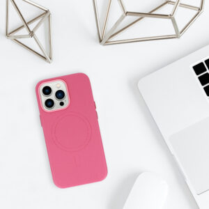 MagSafe Leather Dėklas Apple iPhone 14 Pink - Image 8