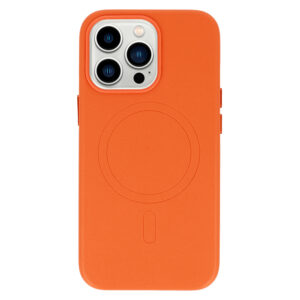 MagSafe Leather Dėklas Apple iPhone 13 Pro oranžinės spalvos - Image 3