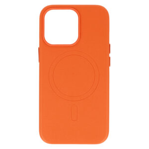 MagSafe Leather Dėklas Apple iPhone 13 Pro oranžinės spalvos - Image 5