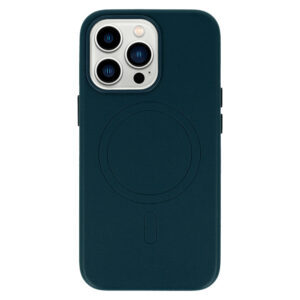 MagSafe Leather Dėklas Apple iPhone 14 Pro Navy - Image 3