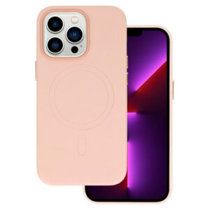 MagSafe Leather Dėklas Apple iPhone 14 Pro Light Pink - Image 2