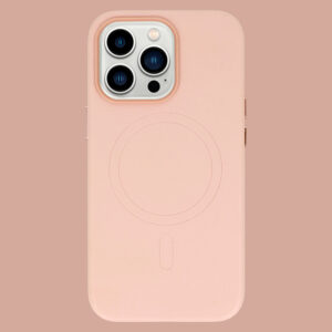 MagSafe Leather Dėklas Apple iPhone 14 Pro Max Light Pink - Image 7