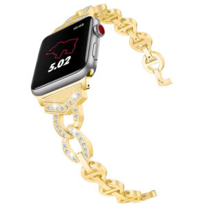 Bracelet loop skirtas Apple Watch 42/44/45 design 3 gold - Image 2