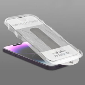 Apsauginis stiklas Full Glue Easy-Stick Box skirtas Apple iPhone X/XS juodos spalvos - Image 5