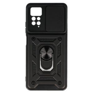Slide Camera Armor Dėklas for  Xiaomi Redmi Note 11 Pro/Note 11 Pro 5G juodos spalvos - Image 2