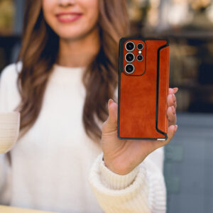 Razor Leather Book Dėklas skirtas Samsung Galaxy S23 brown - Image 9